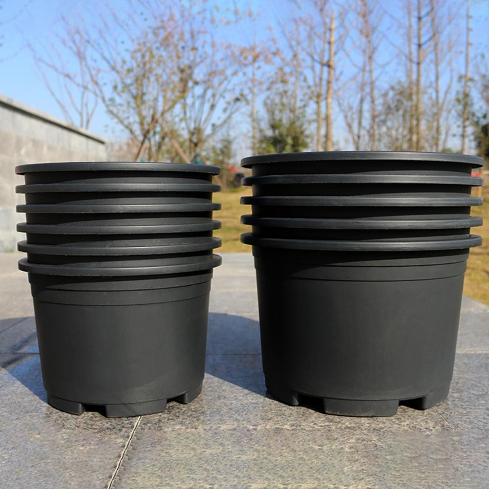 Aloe Vera Pot - Indoor Plant Pot Black Plastic Flowerpot