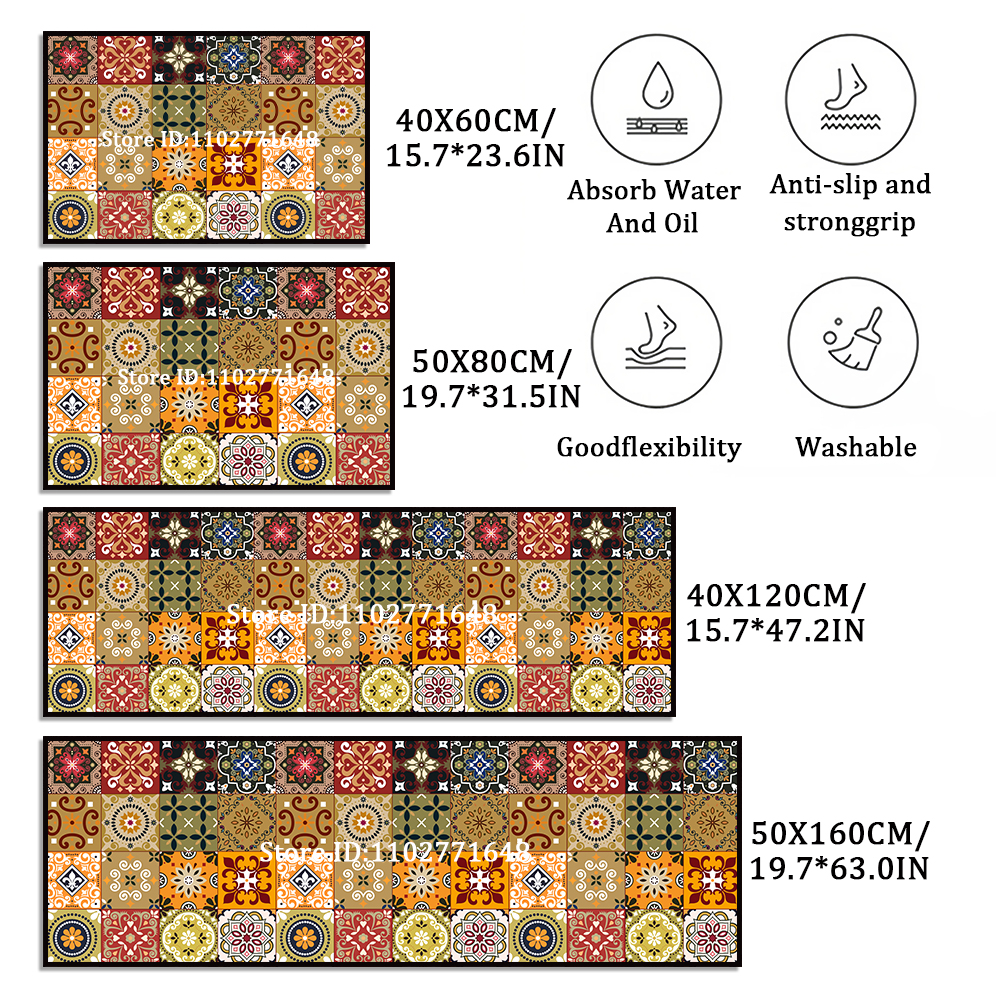 Flower Long Large Kitchen Mat  - đánh giá và giá Maranta Prayer Plant