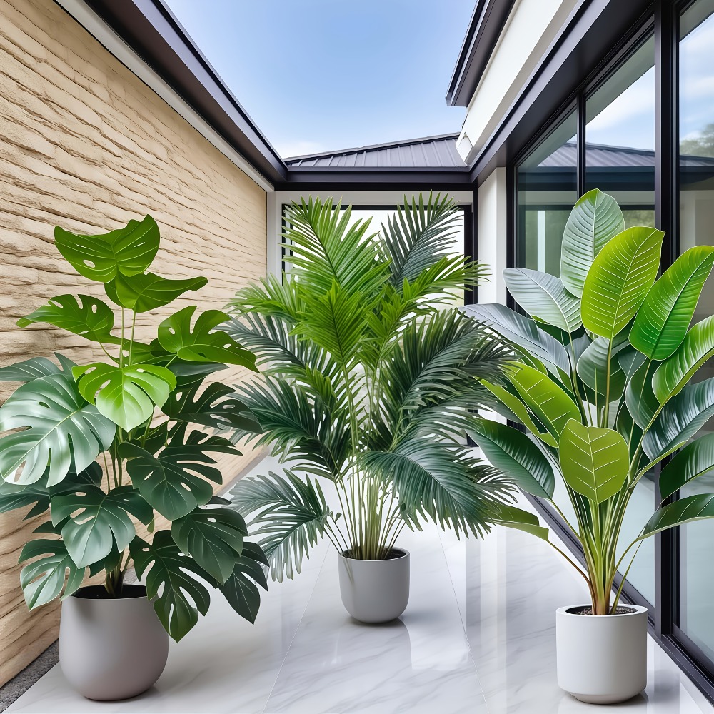 3pcs Large Artificial Areca Pa - đánh giá và giá Dracaena Marginata