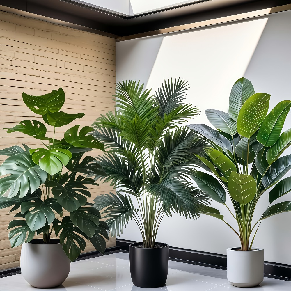 3pcs Large Artificial Areca Pa - đánh giá và giá Dracaena Marginata
