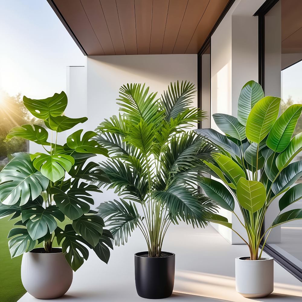 3pcs Large Artificial Areca Pa - đánh giá và giá Dracaena Marginata
