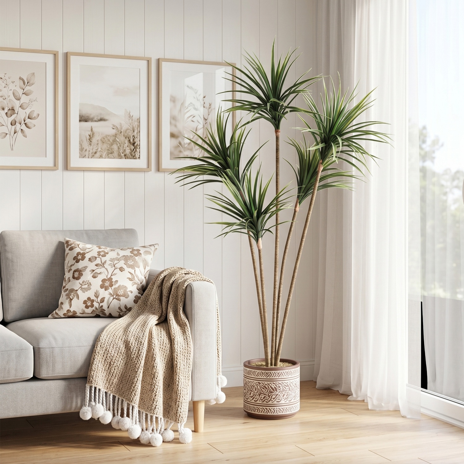 4.27FT/5 FT Artificial Dracaen - đánh giá và giá Dracaena Marginata