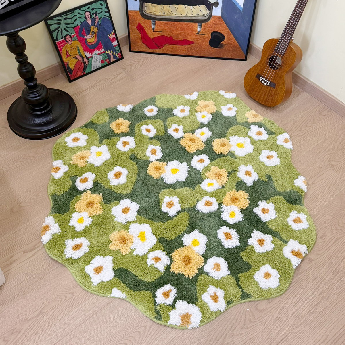 Green Meadow Daisy Tufted Rug, - đánh giá và giá Maranta Prayer Plant