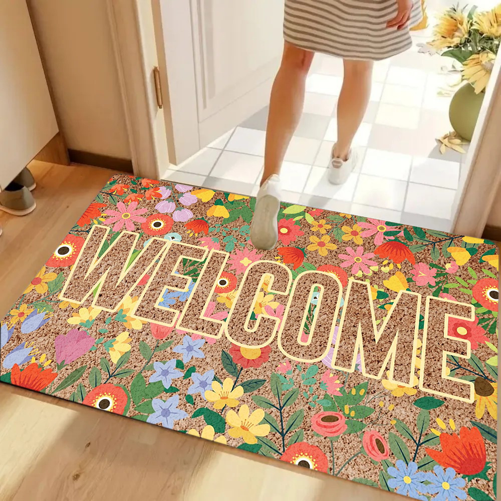 Welcome Retro Floral Doormat O - đánh giá và giá Maranta Prayer Plant