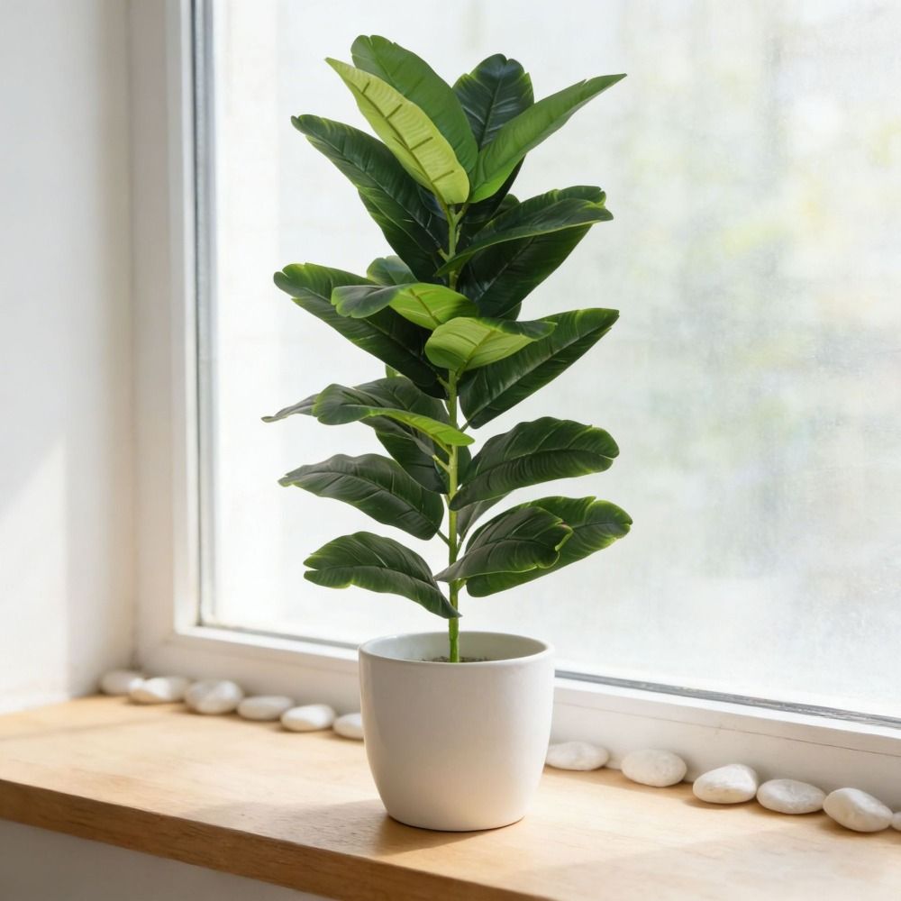 Green Plastic Artificial Ficus - đánh giá và giá Ficus Lyrata Tree